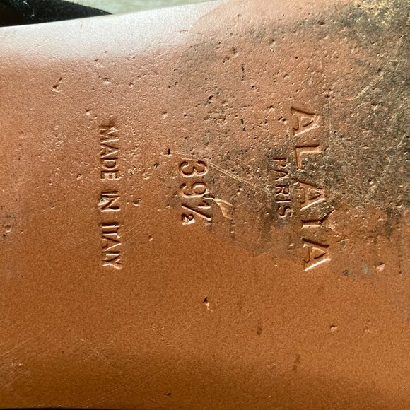 Alaia Paris Suede Flat Sandals with Fringe Top Made in Italy Size 39 1/2 - Picture 5 of 9